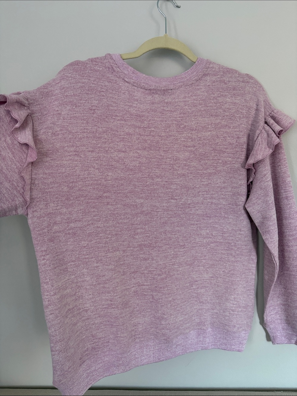 J. Crew Ruffle Shoulder Crewneck Sweater Size Large - Picture 7 of 11